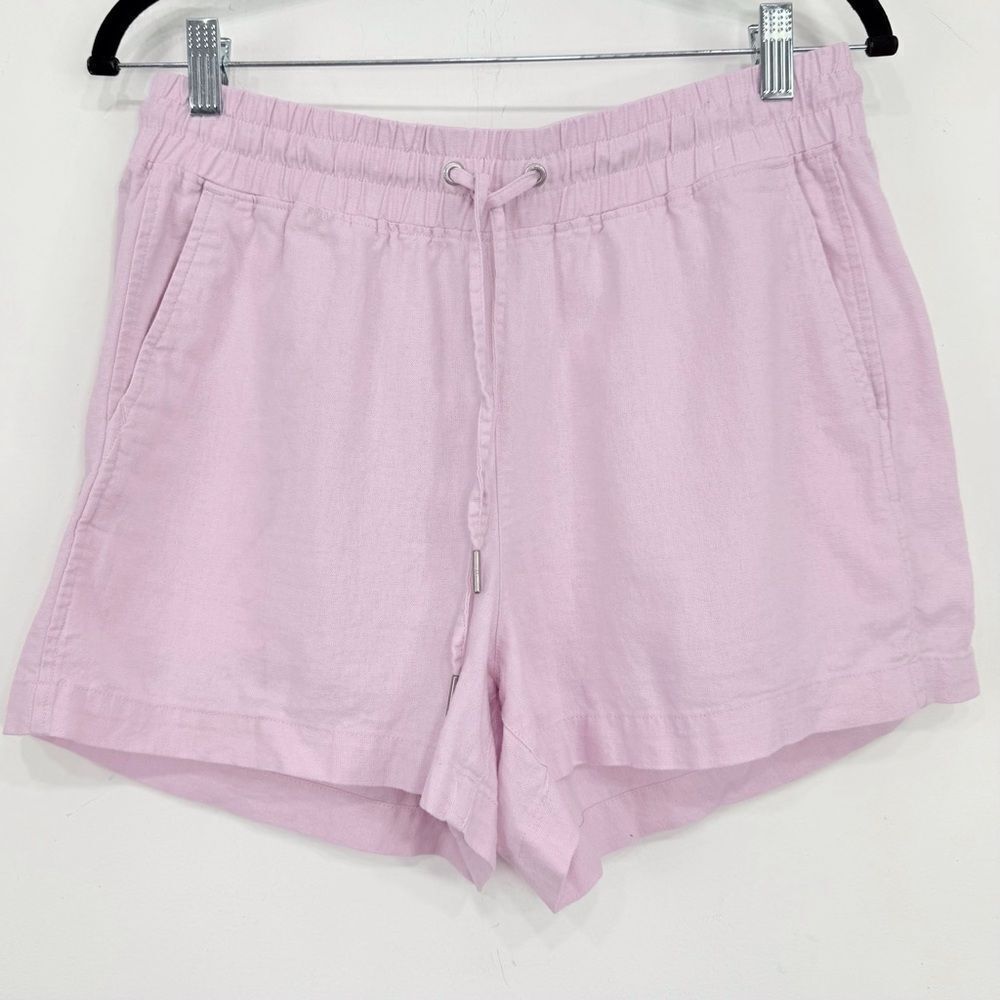 GAP Lavender Lightweight Linen Blend Summer Beach Vacation Drawstring Shorts